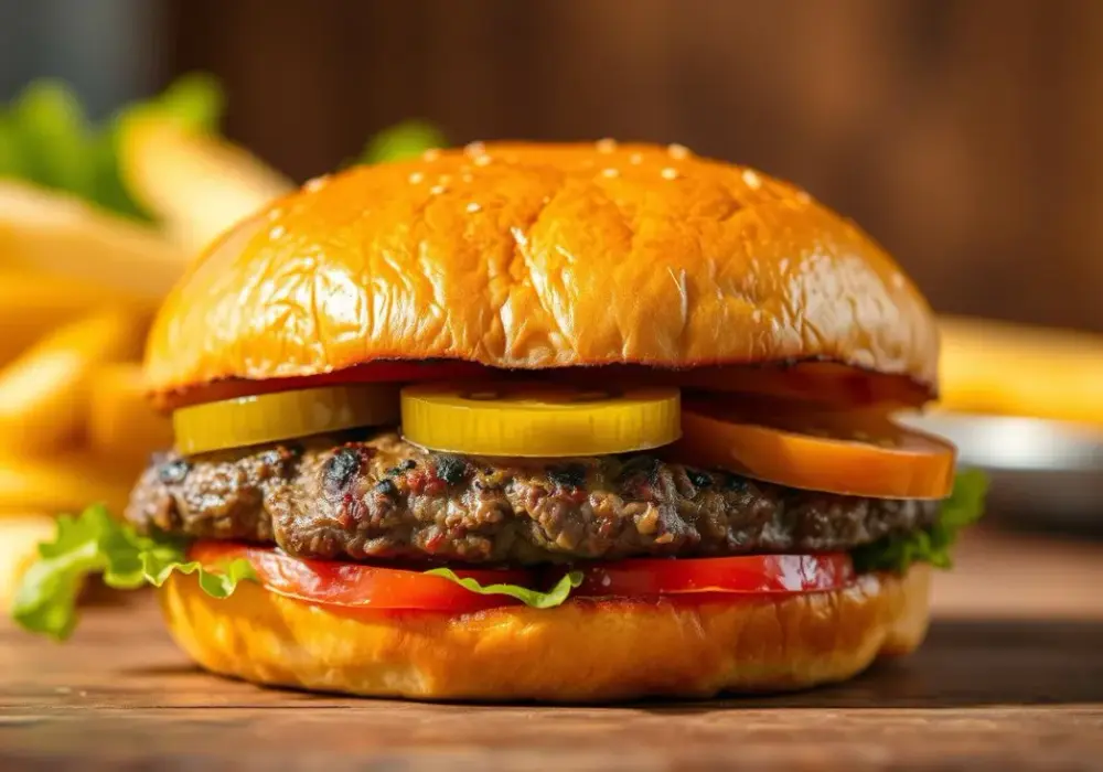 Ile kalorii ma burger wołowy z frytkami? Zaskakujące dane!