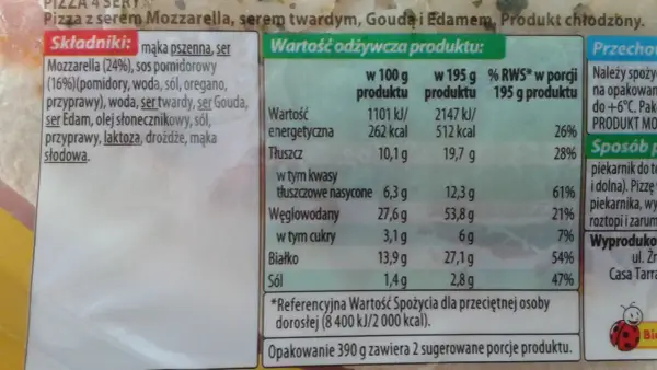 Ile kalorii ma pizza Guseppe 4 sery? Zaskakująca prawda!